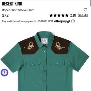 RSVLTS Desert King Roper button down shirt - Large